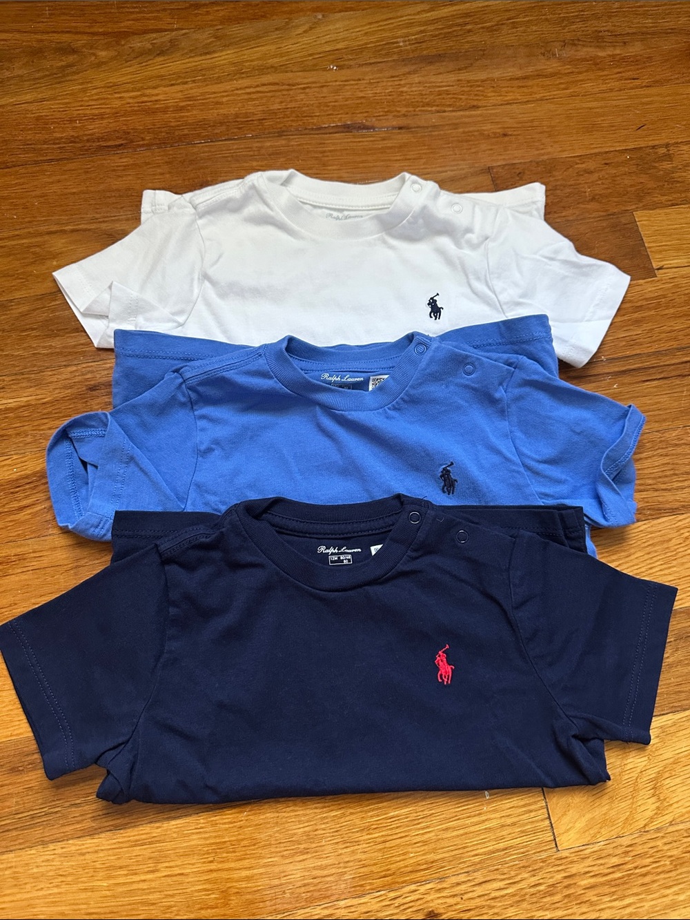 Ralph Lauren 3-Pack Short-Sleeve Tee Set - White, Blue, Navy